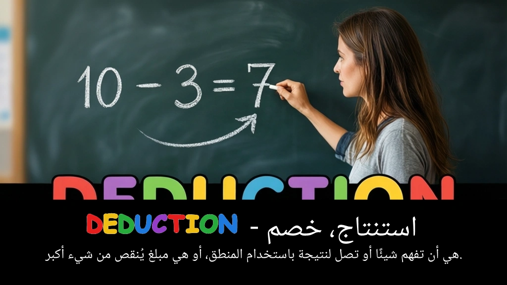 Arabic Illustration for deduction